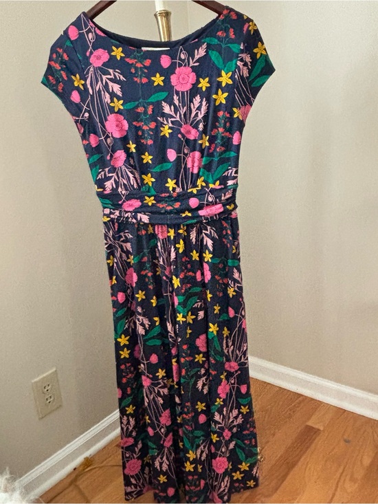 Boden Dresses & Skirts - Boden Clarissa Forest Garden Charm Green Blue Sleeveless Midi Dress Size 6
